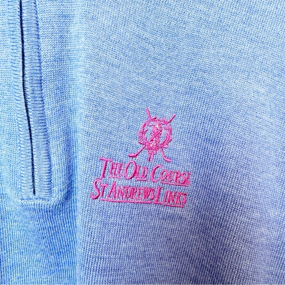 The Old Course St Andrews Links Collection | Wool Quarter Zip Pullover Sweater - Picture 2 of 8